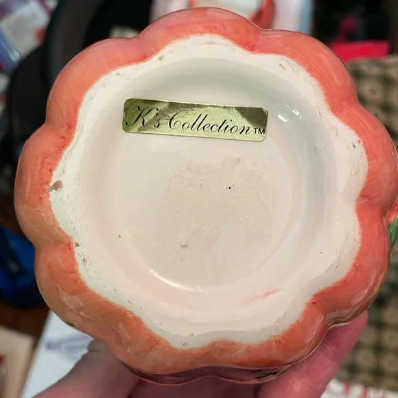 Vintage K's Collection Ceramic Jack O Lantern Pumpkin Halloween/Fall Decor - Picture 4 of 8